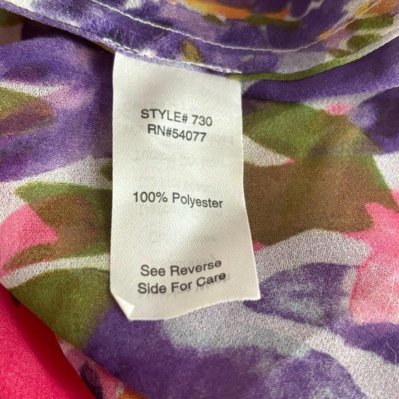 Cabi #730 Petals Floral Surplice Tank Blouse Size Small - Picture 8 of 10